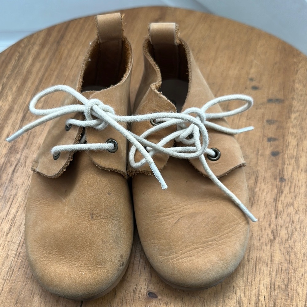 Tan Leather Kids Shoes